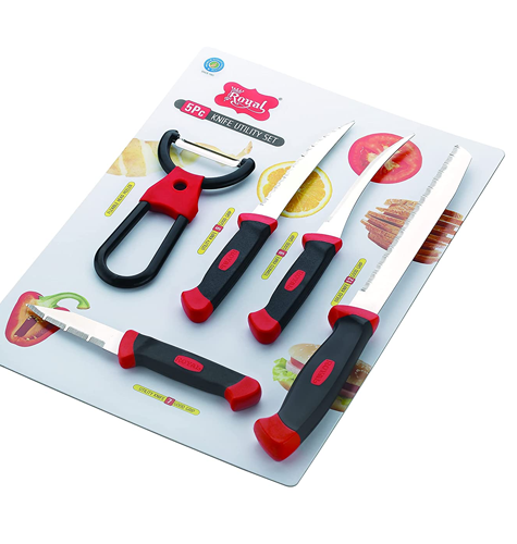 ROYAL Stainless Steel Kitchen Knife Set for Home Combo 5 Pieces